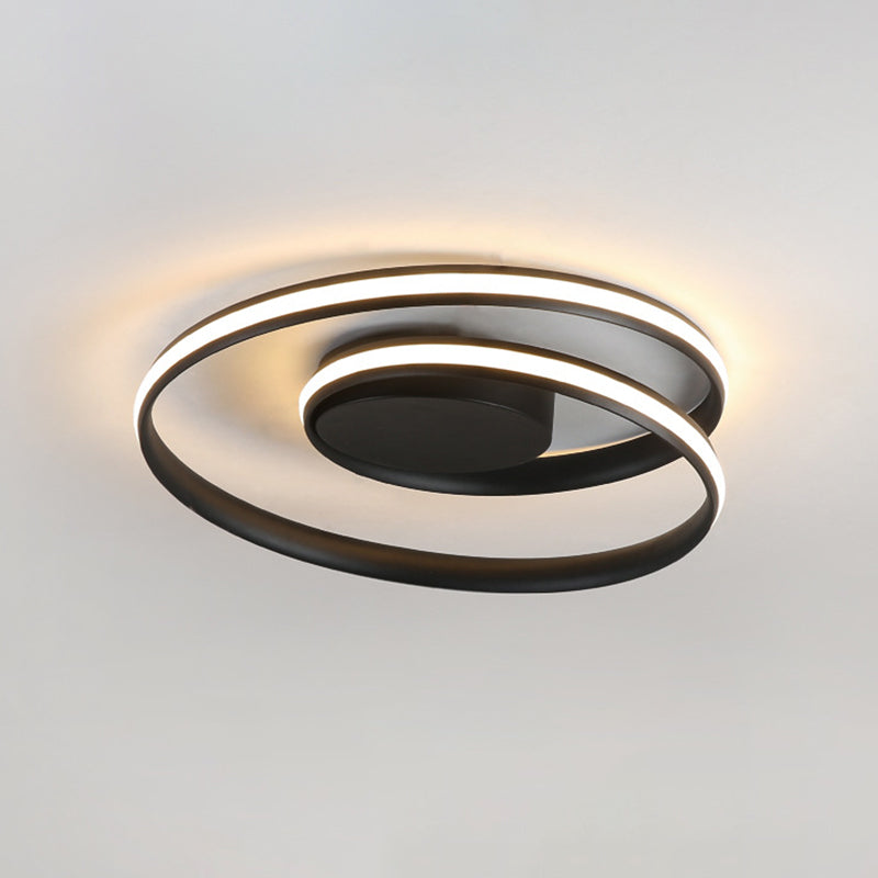 Metalen ringen semi-inbouwlamp moderne slaapkamer en woonkamer semi-inbouwlamp