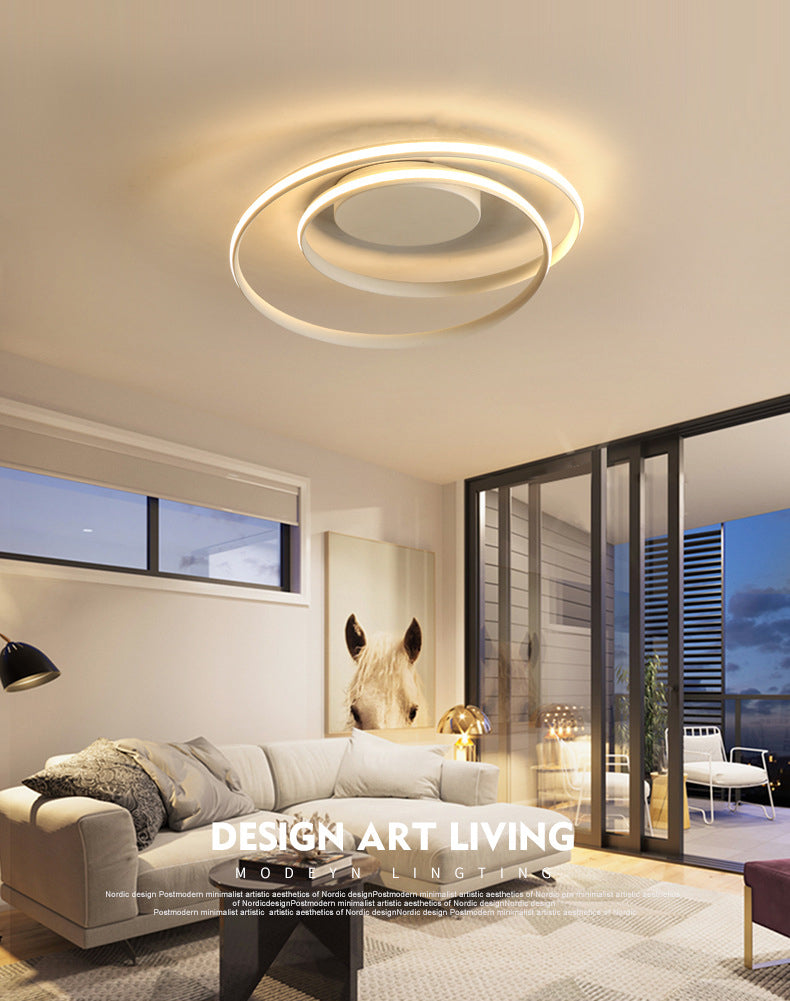 Metalen ringen semi-inbouwlamp moderne slaapkamer en woonkamer semi-inbouwlamp