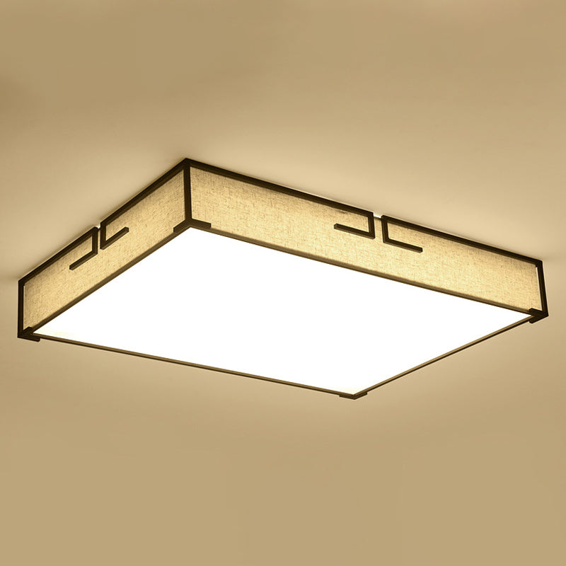Acryl Beige LED Deckenleuchte im klassischen klassischen Stil Fabrics Flush Mount für Innenräume