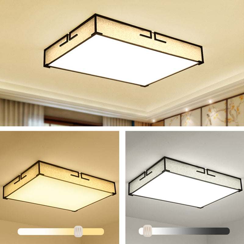 Acryl Beige LED Deckenleuchte im klassischen klassischen Stil Fabrics Flush Mount für Innenräume