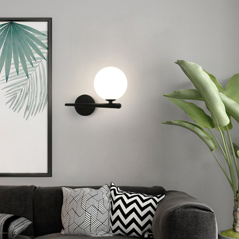 Modern Minimalist Style Global Wall Lighting Fixtures 1 Light Sconce with Glass Shade