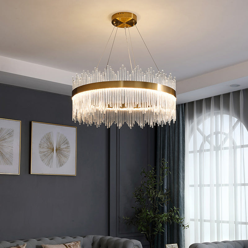 Lampada il lampadario circolare Light Segnalizzazione moderna Simplicity Crystal Crystal Ciondolo per il ristorante