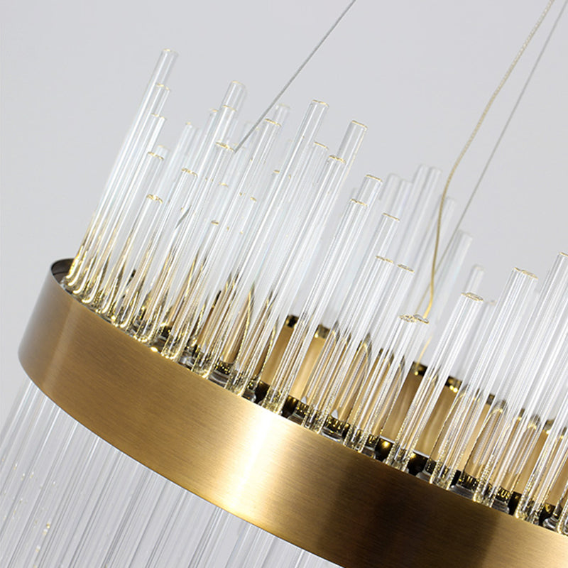 Lampada il lampadario circolare Light Segnalizzazione moderna Simplicity Crystal Crystal Ciondolo per il ristorante