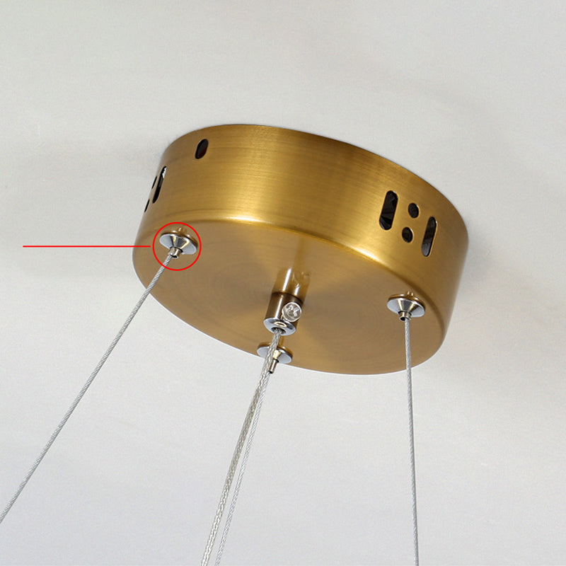 Lampada il lampadario circolare Light Segnalizzazione moderna Simplicity Crystal Crystal Ciondolo per il ristorante