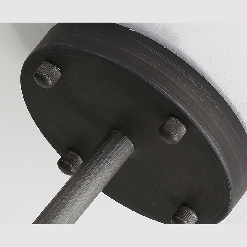 Living Room Pendant Light Kit Minimal Black Chandelier Lighting with Circle Metal Shade