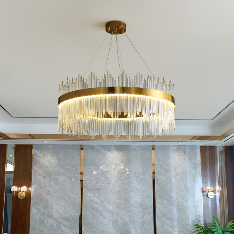 Lampada il lampadario circolare Light Segnalizzazione moderna Simplicity Crystal Crystal Ciondolo per il ristorante
