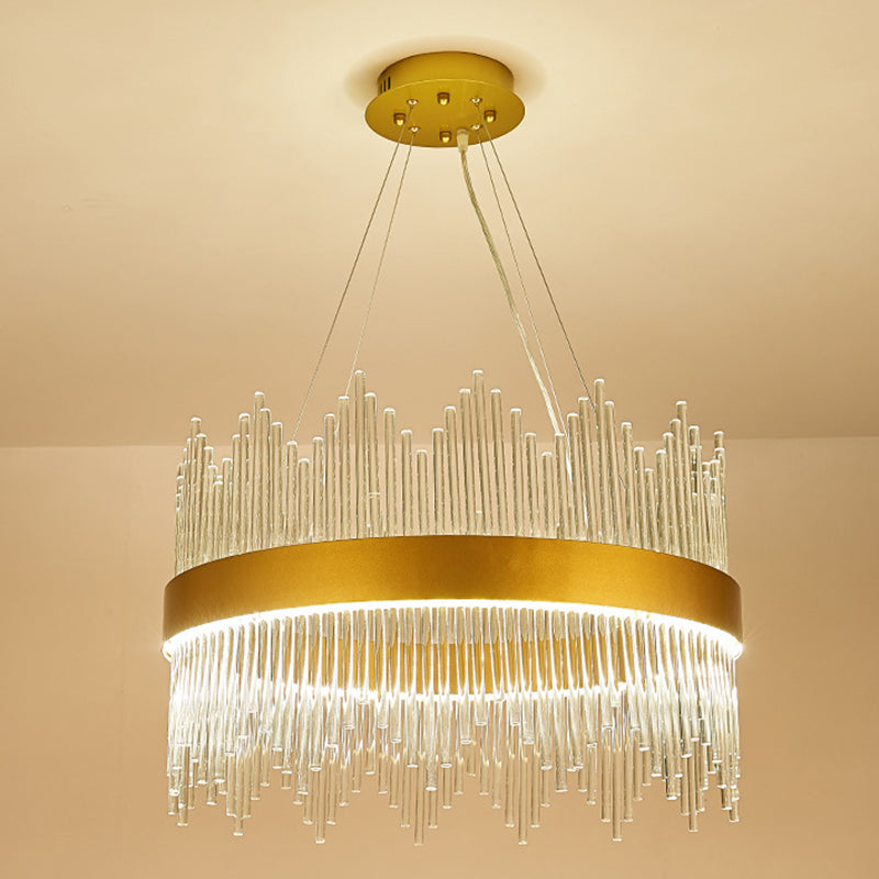 Lampada il lampadario circolare Light Segnalizzazione moderna Simplicity Crystal Crystal Ciondolo per il ristorante