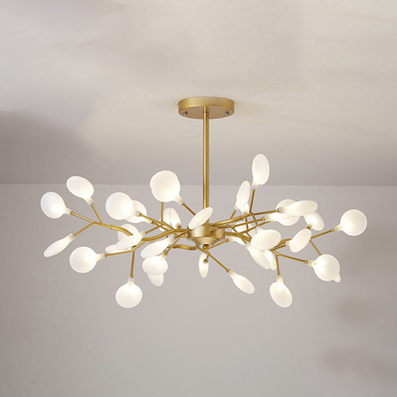 Luz de lámpara de lámpara en forma de hojas Iluminación de colgante acrílico de diseñador moderno para restaurante