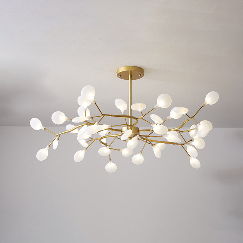 Luz de lámpara de lámpara en forma de hojas Iluminación de colgante acrílico de diseñador moderno para restaurante