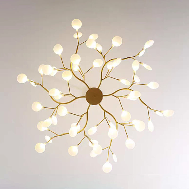 Luz de lámpara de lámpara en forma de hojas Iluminación de colgante acrílico de diseñador moderno para restaurante