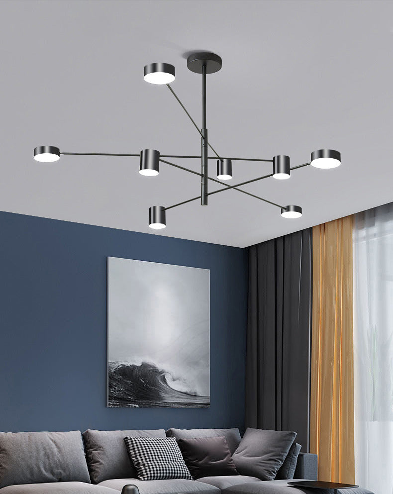 Lámpara de lámpara de starburst simplicidad moderna iluminación colgante acrílica para restaurante