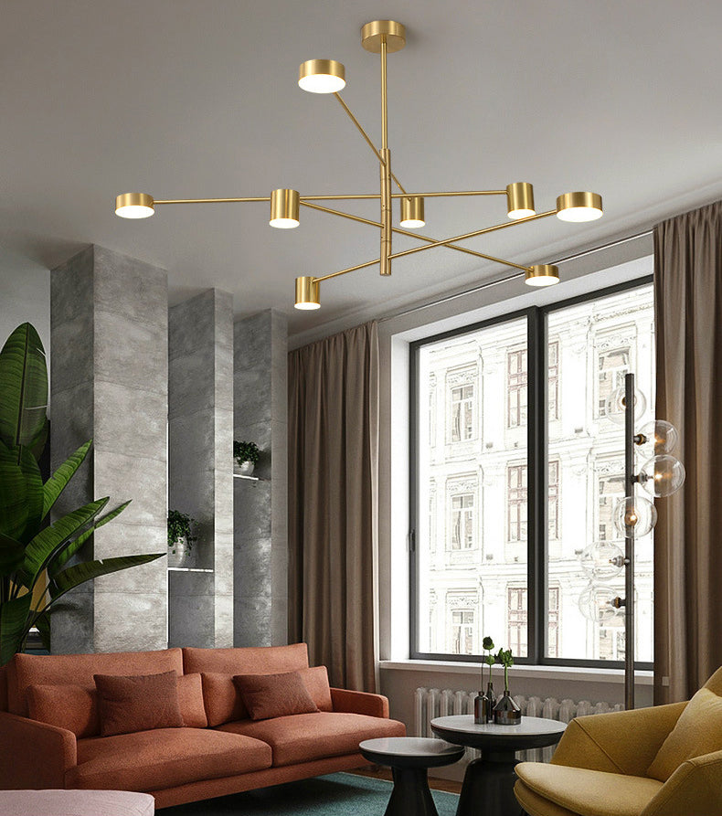 Lámpara de lámpara de starburst simplicidad moderna iluminación colgante acrílica para restaurante