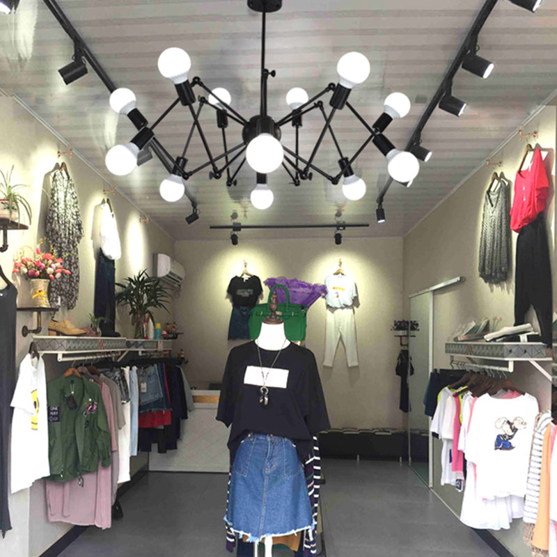 Lámpara de lámparas colgantes de hierro de estilo antiguo Candelier para comedor para comedor