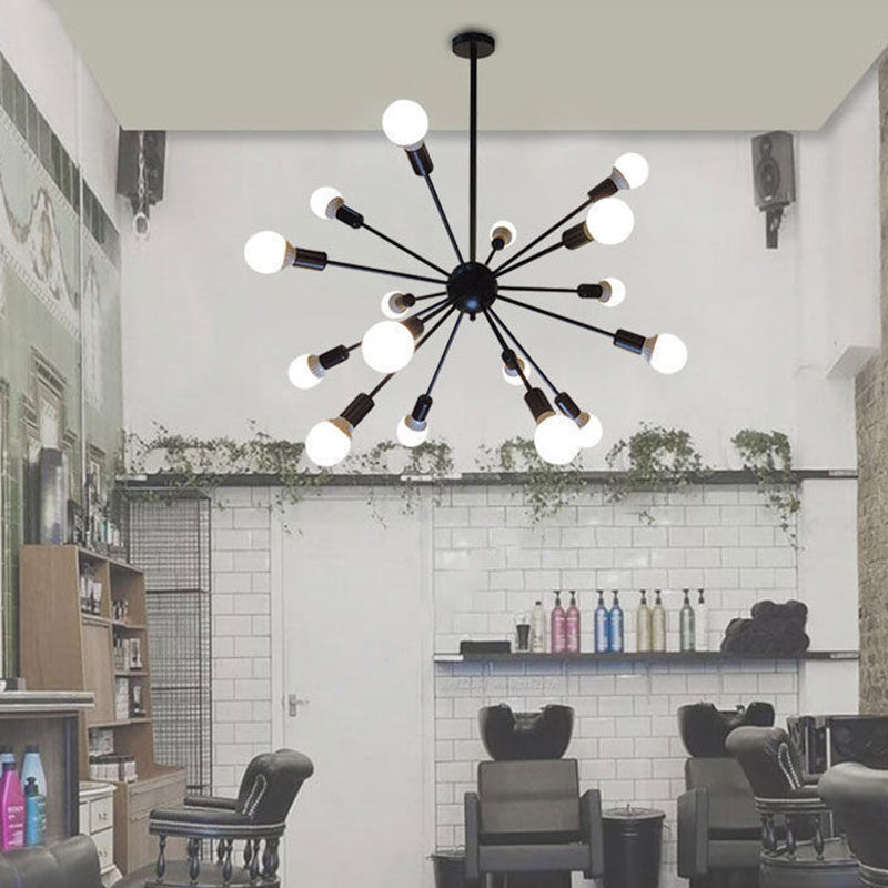 Lámpara de diseño de lámpara de lámpara en forma de ráfaga de estilo industrial Lámpara colgante de dormitorio de vestíbulo