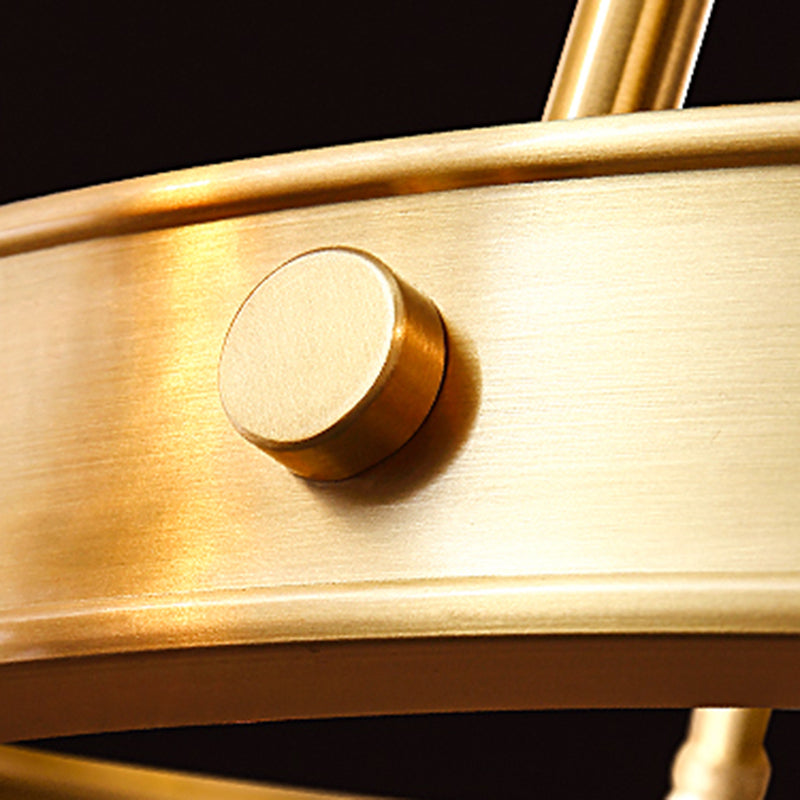 Conical Chandelier Light Fixture Traditional Fabric Pendant Lighting for Restaurant