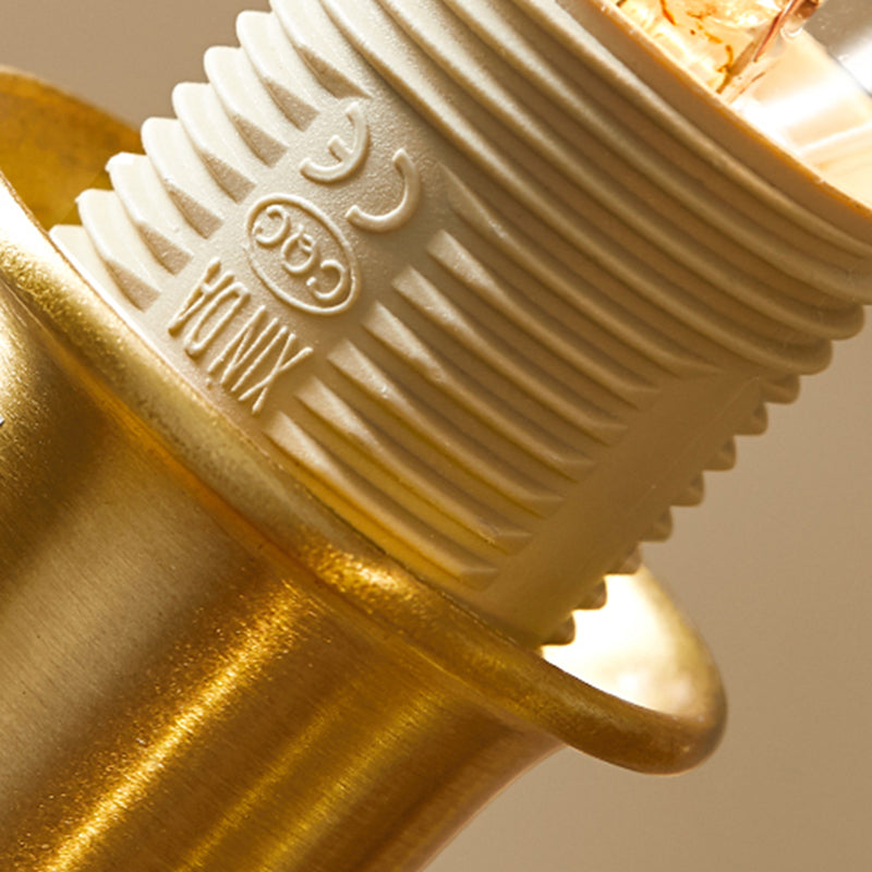 Conical Chandelier Light Fixture Traditional Fabric Pendant Lighting for Restaurant