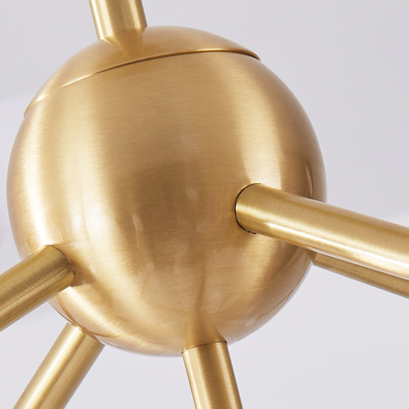 Koper sputnik hanglamp in moderne luxe stijl vuurvliegplafondlicht met acryl schaduw