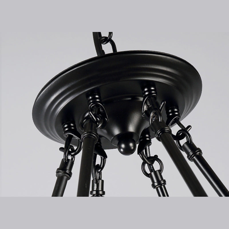 Luz de lámpara de araña expuesta iluminación colgante de metal industrial para restaurante