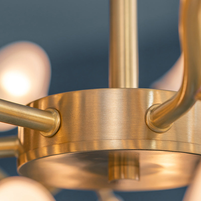 Gold Firefly Pendant Light in Modern Creative Style Copper Indoor Hanging Lamp with Glass Shade