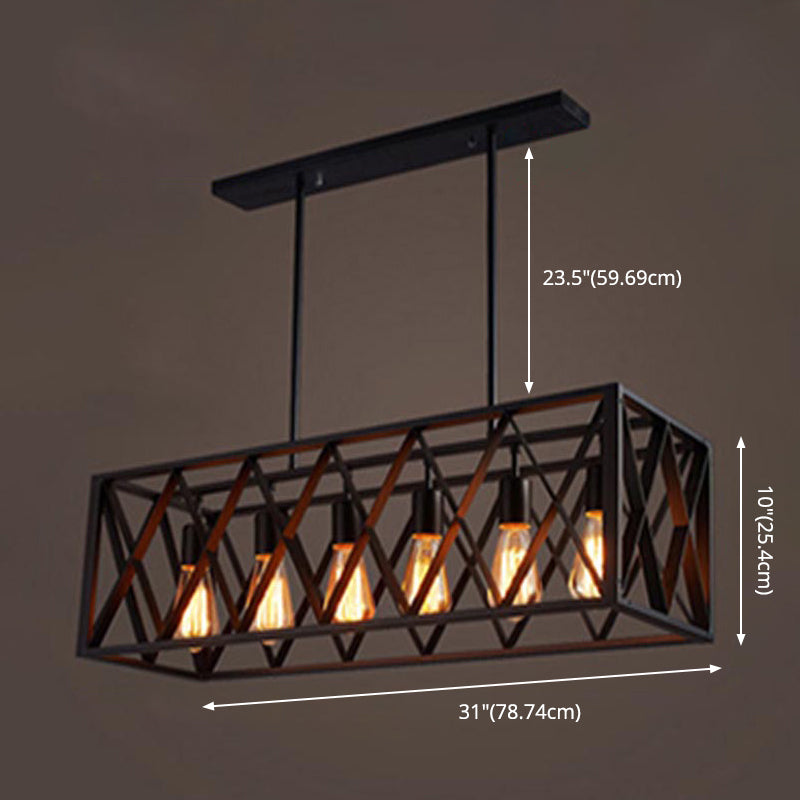 Nautical Pendant Lights For Kitchen Island Linear Black Island Ceiling Light for Bar