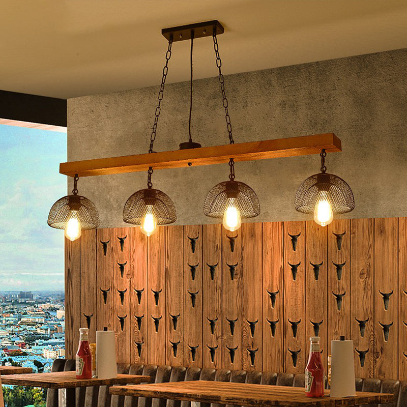 Dome Island Lighting Fixtures Industrial Wood Island Lighting Ideas for Restaurant