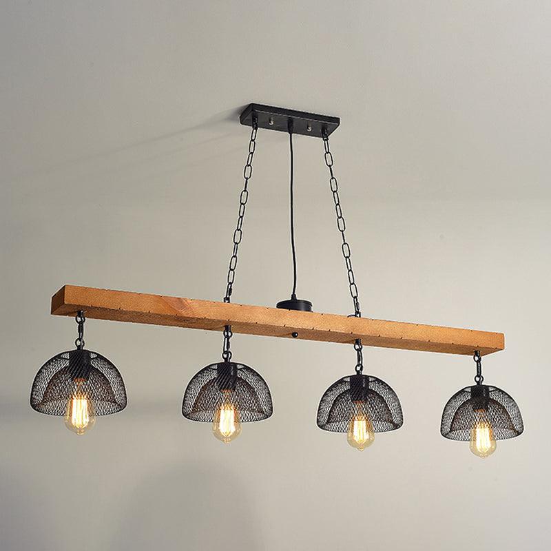 Dome Island Lighting Fixtures Industrial Wood Island Lighting Ideas for Restaurant