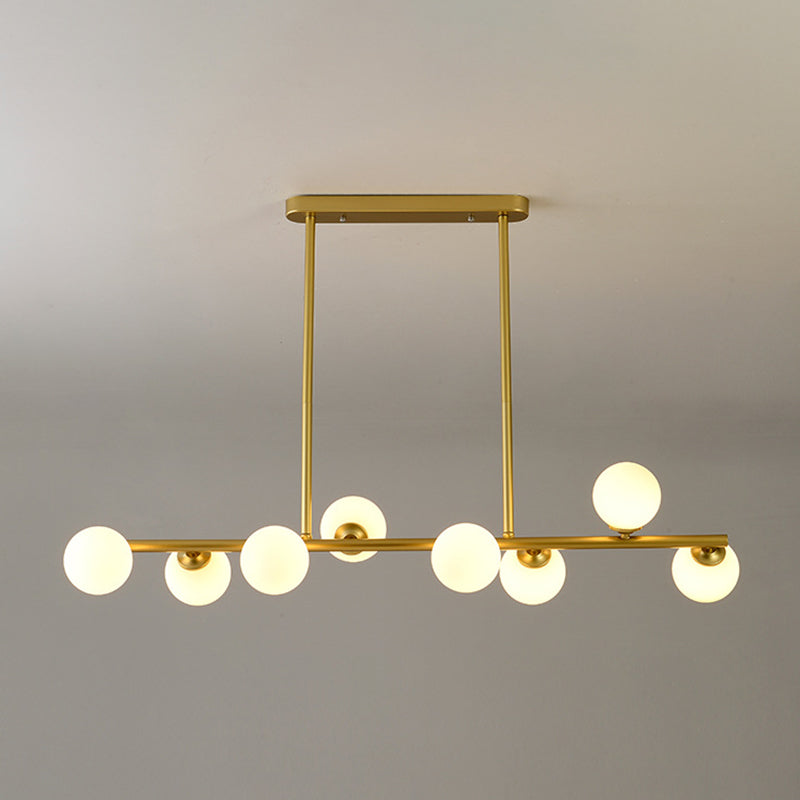 Modern Fashionable Sputnik Island Pendant Light Wrought Iron Hanging Lamp with Glass Shade