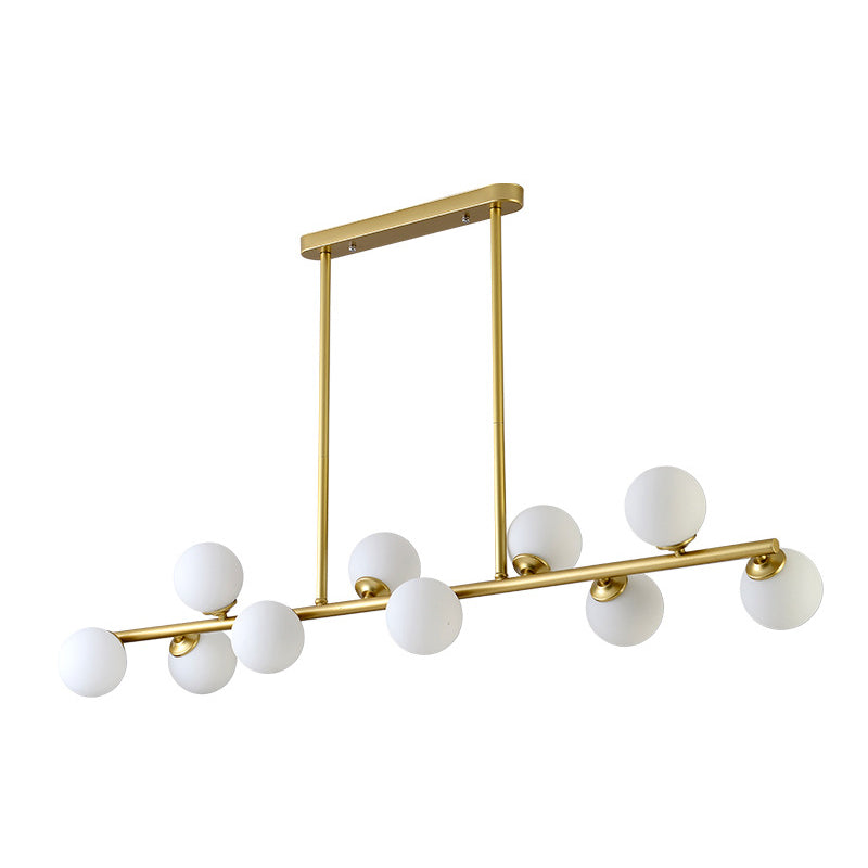 Modern Fashionable Sputnik Island Pendant Light Wrought Iron Hanging Lamp with Glass Shade