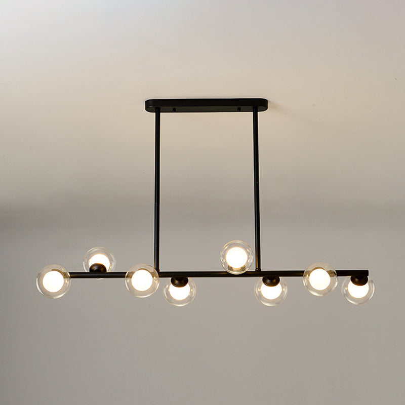 Modern Fashionable Sputnik Island Pendant Light Wrought Iron Hanging Lamp with Glass Shade