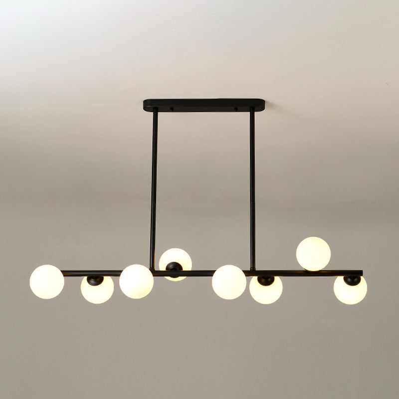 Modern Fashionable Sputnik Island Pendant Light Wrought Iron Hanging Lamp with Glass Shade