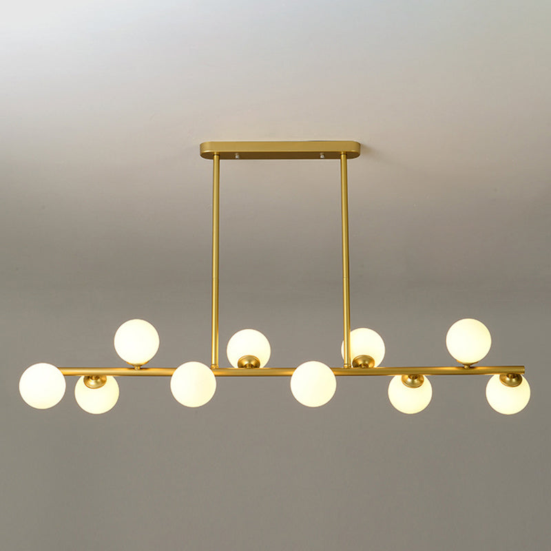 Modern Fashionable Sputnik Island Pendant Light Wrought Iron Hanging Lamp with Glass Shade