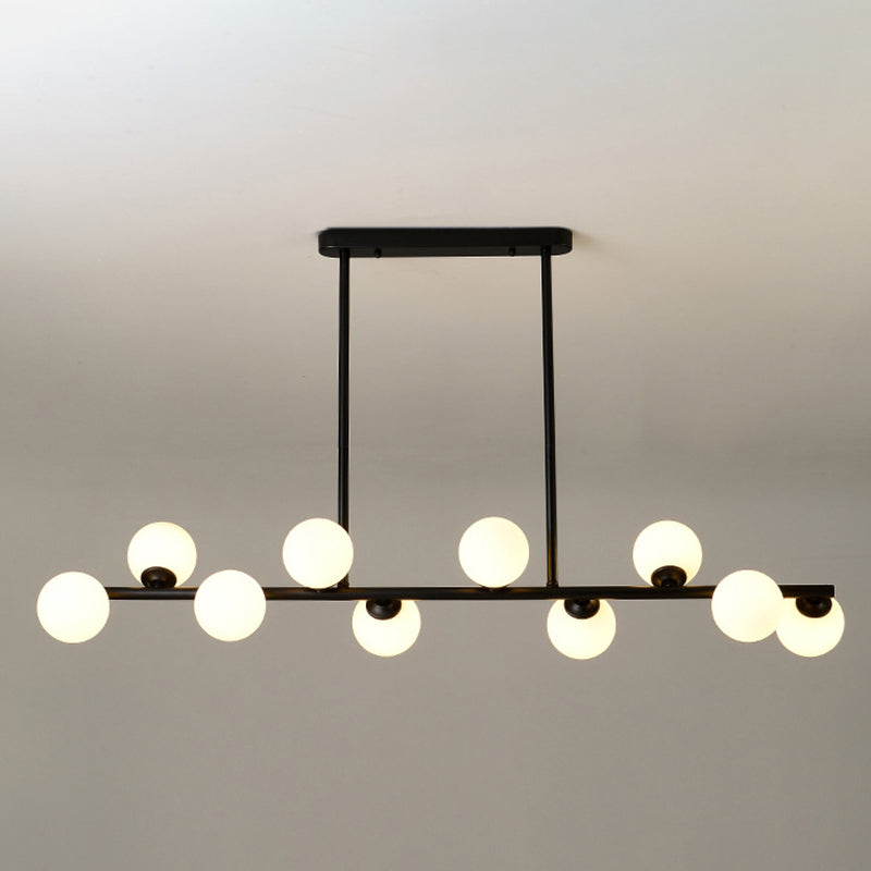 Modern Fashionable Sputnik Island Pendant Light Wrought Iron Hanging Lamp with Glass Shade