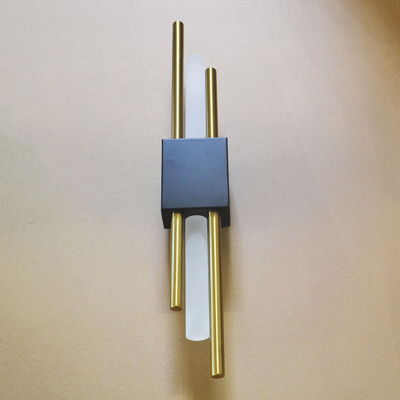 19.5" H Post-modern Style Wall Mount Lamp Minimalism Metal Lines Design Sconce Lights for Hallway Aisle
