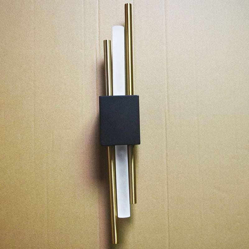 19.5" H Post-modern Style Wall Mount Lamp Minimalism Metal Lines Design Sconce Lights for Hallway Aisle