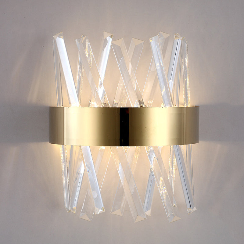 Luces de colchado de cristal transparente de color transparente Luz de pared de simplicidad posmoderna en oro