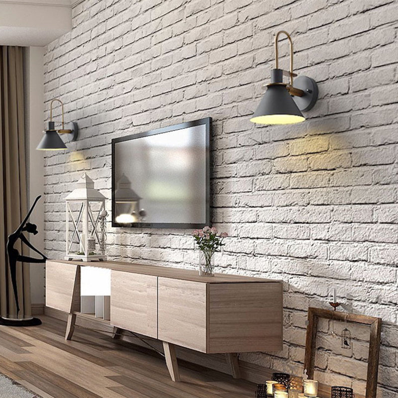 Modern Minimalist Style Tapered Wall Mounted Light Fixture Metal 1 Light Wall Light Sconces for Bedroom