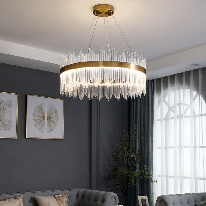 Lampada il lampadario circolare Light Segnalizzazione moderna Simplicity Crystal Crystal Ciondolo per il ristorante