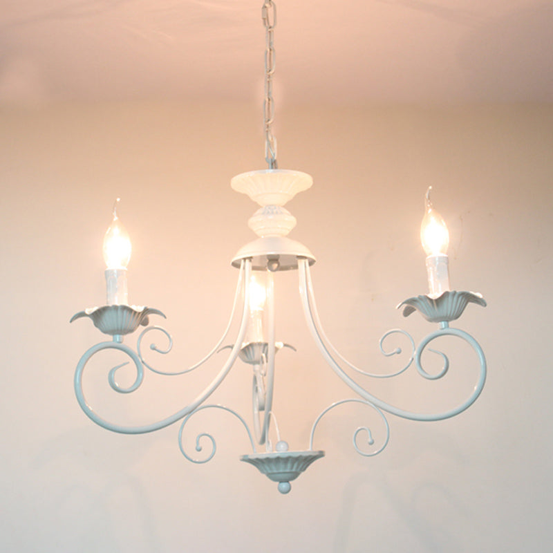 Zwart/witte afwerking Starburst plafond kroonluchter traditionele metaal 3/6/8 koppen woonkamer hanglamp lampje