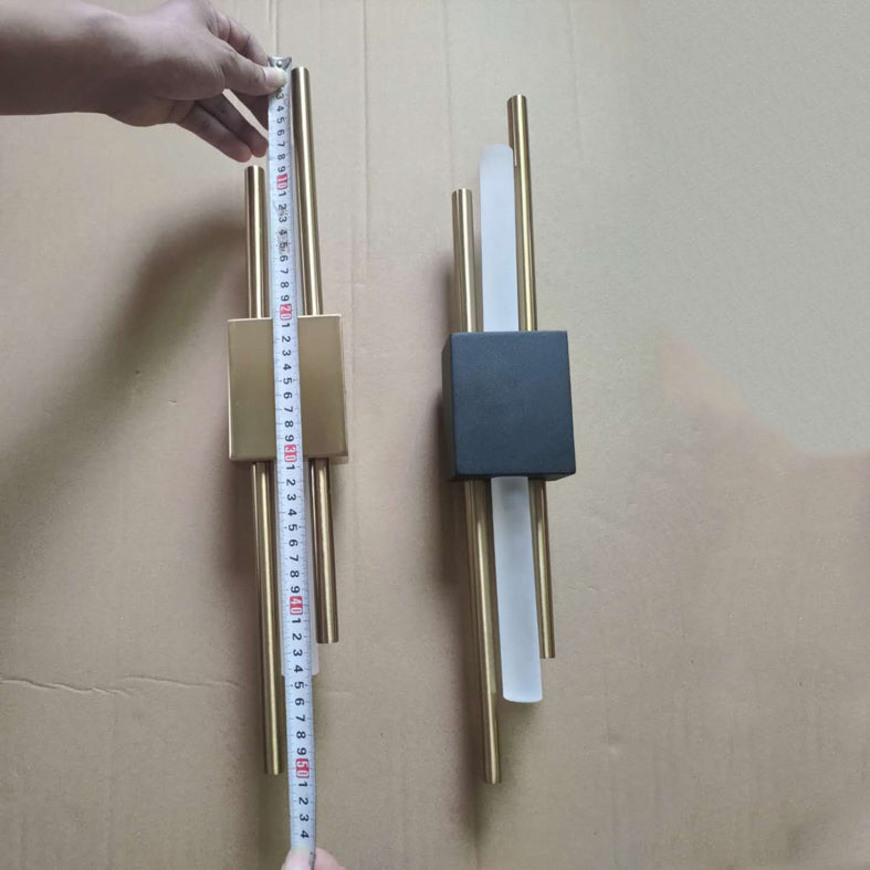 19.5" H Post-modern Style Wall Mount Lamp Minimalism Metal Lines Design Sconce Lights for Hallway Aisle