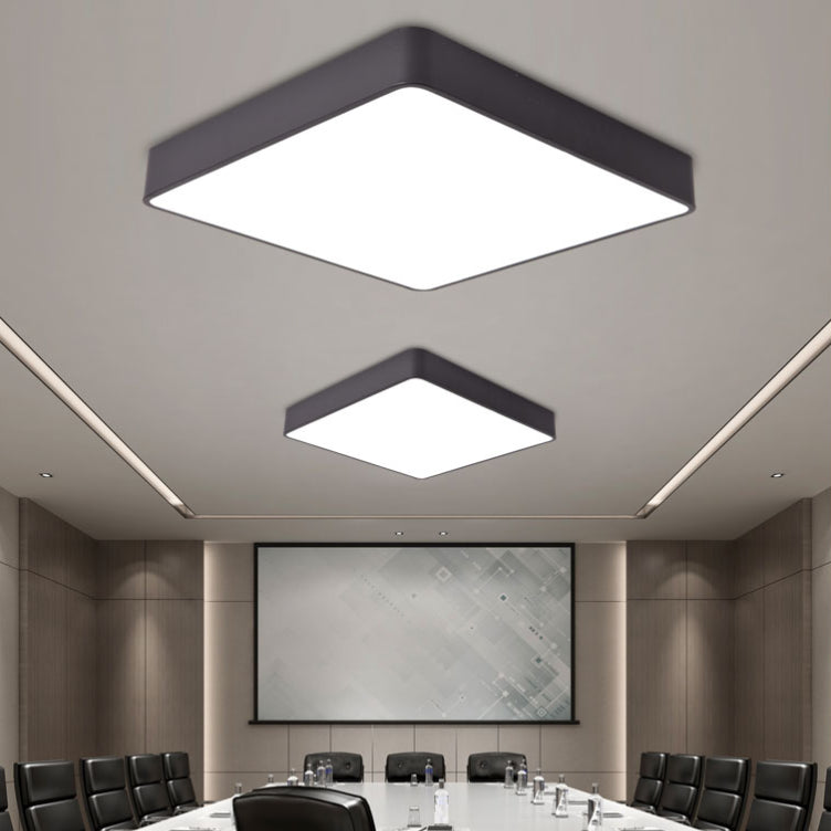 Metal Square Flush Ceiling Light Fixtures Contemporary Office Flush Mount Ceiling Light Fixture