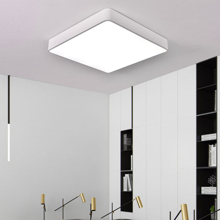Metal Square Flush Ceiling Light Fixtures Contemporary Office Flush Mount Ceiling Light Fixture