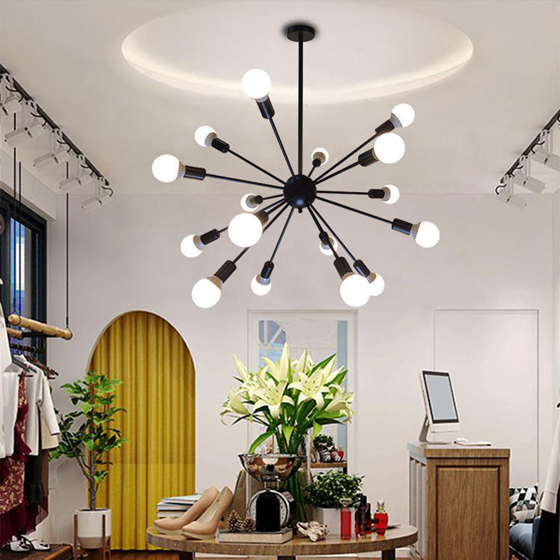 Lámpara de diseño de lámpara de lámpara en forma de ráfaga de estilo industrial Lámpara colgante de dormitorio de vestíbulo