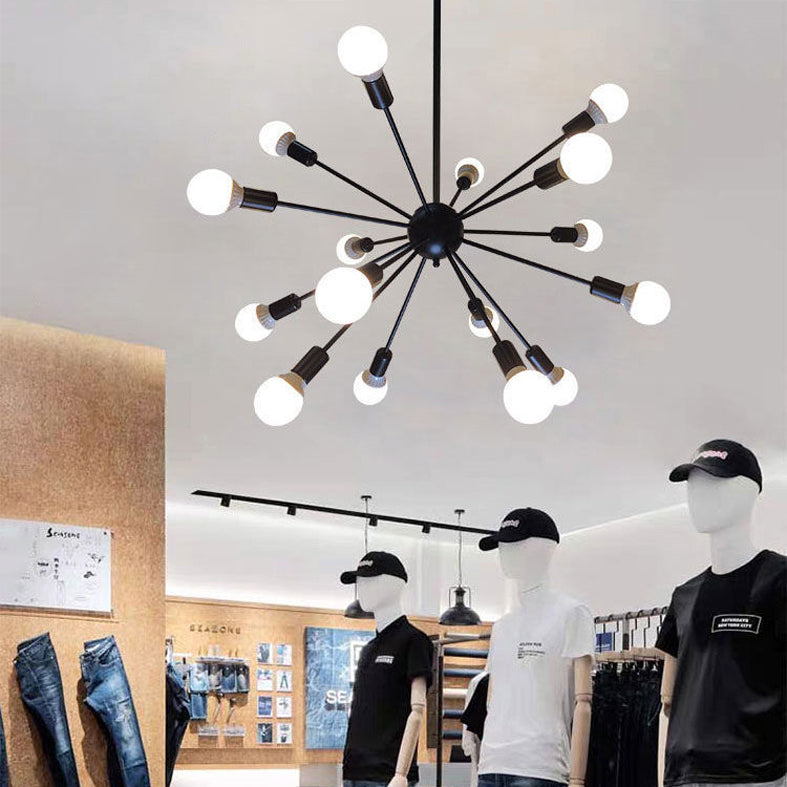 Lámpara de diseño de lámpara de lámpara en forma de ráfaga de estilo industrial Lámpara colgante de dormitorio de vestíbulo