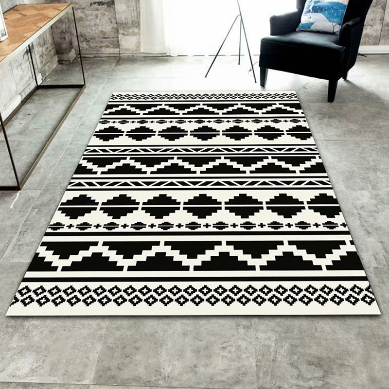 Decoration de maison de couleur unie à la maison Bohemian Chaple Polyester de la zone du chevron Bohemian avec tapis de support sans glissement