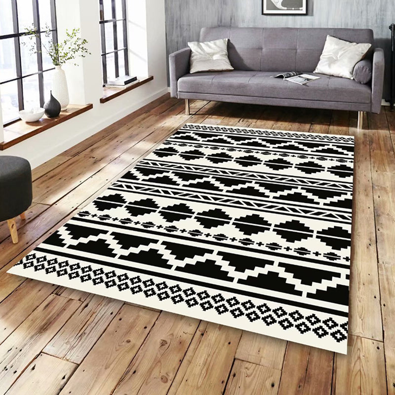 Feste Farbe Home Dekoration Teppich Bohemian Chevron Fläche Teppich Polyester mit rutschfestem Hintertenteppich