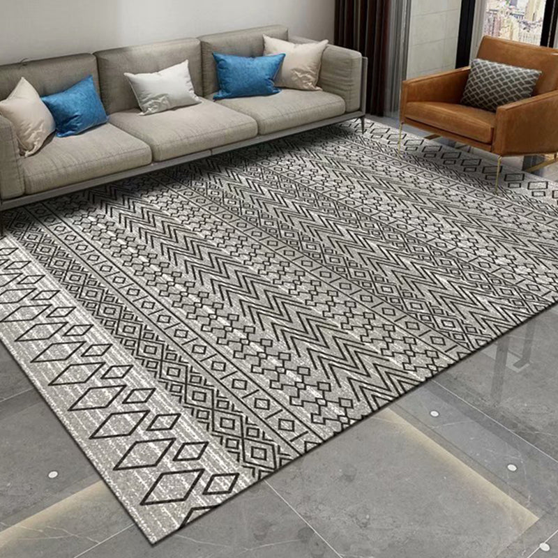 Decoration de maison de couleur unie à la maison Bohemian Chaple Polyester de la zone du chevron Bohemian avec tapis de support sans glissement