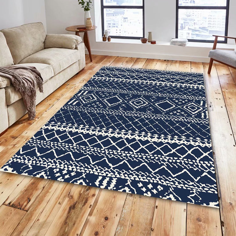 Feste Farbe Home Dekoration Teppich Bohemian Chevron Fläche Teppich Polyester mit rutschfestem Hintertenteppich