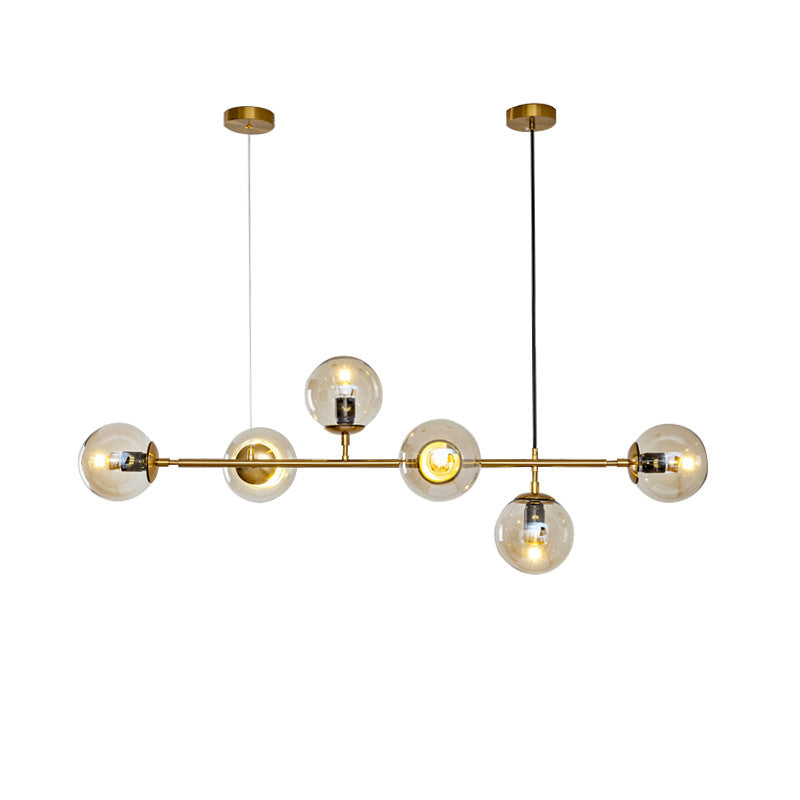 Luz de la isla moderna Billar Light Glass Light Bar Light para comedor