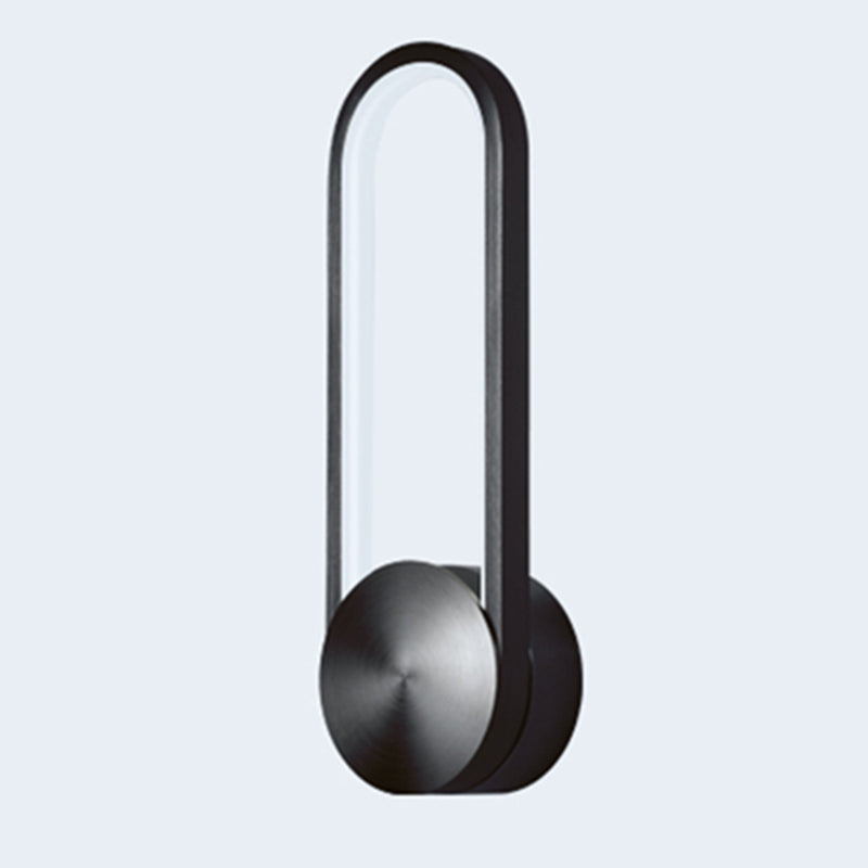 Accesorios de iluminación ovalos de pared ovalados modernos rotativos con luces de apliques de metal con sombra de gel de sílice