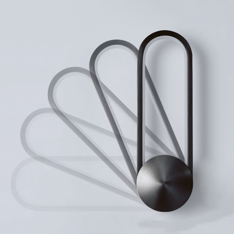 Accesorios de iluminación ovalos de pared ovalados modernos rotativos con luces de apliques de metal con sombra de gel de sílice